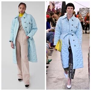 Rachel Comey Long Era Blue Puffer Coat